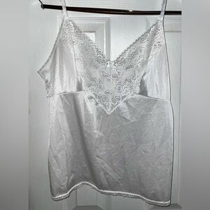 Vanity Fair | Lace Silk Slip Tank